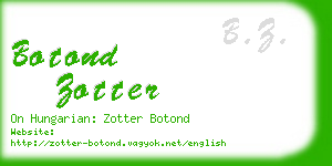 botond zotter business card